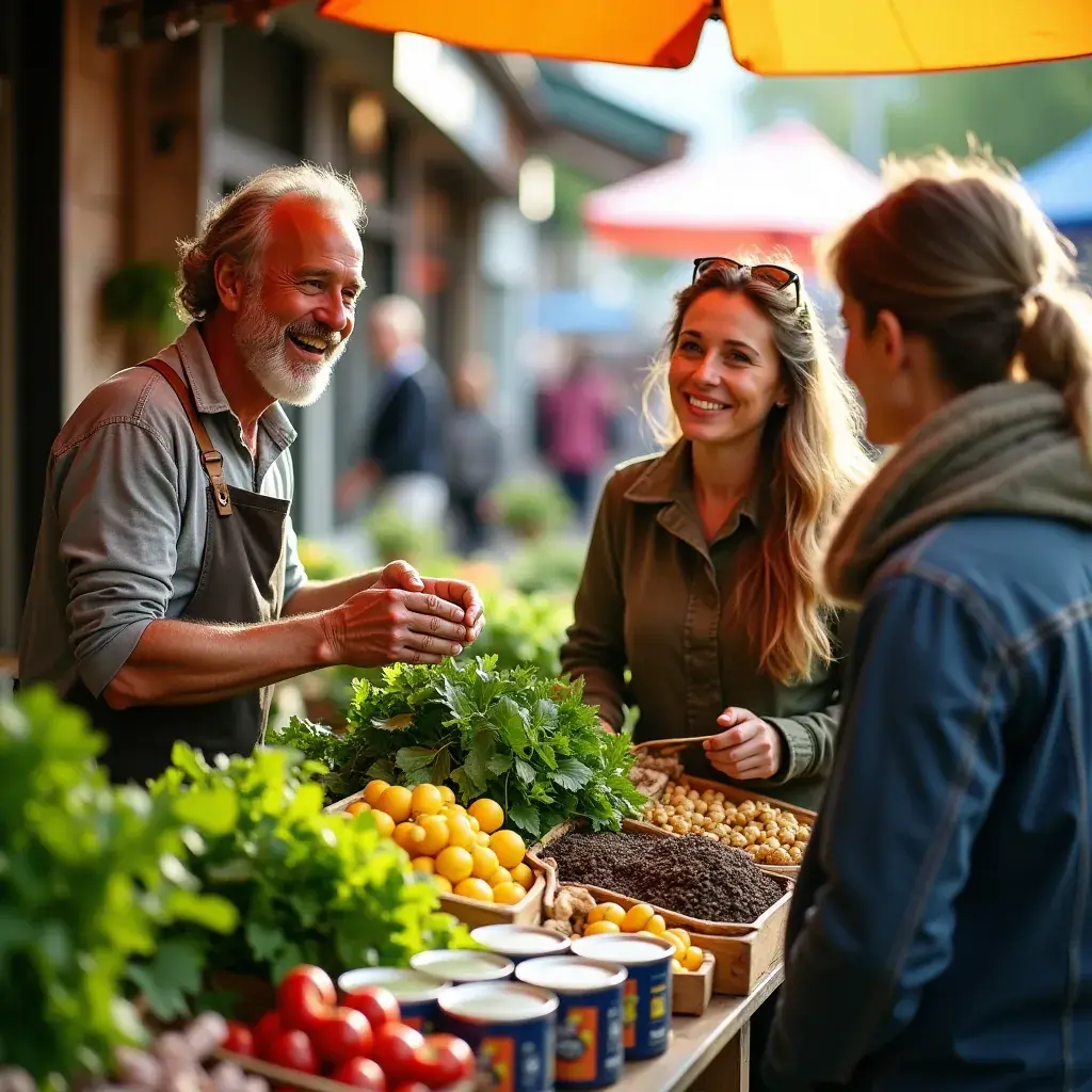 Tasse de thé fumant avec des herbes et des racines sur une nappe écologique.